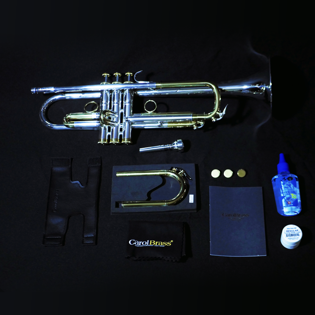 Carol Brass Mariachi Trumpet CTR-5000L-GST-Bb-SRL - Image 8