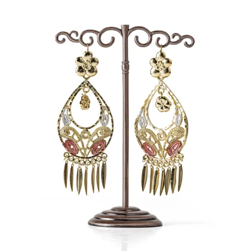 Alternative view of Large Gold Finished Earring