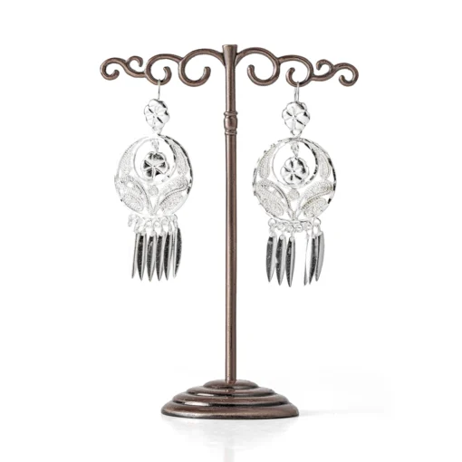 Small SIlver Finished Earring